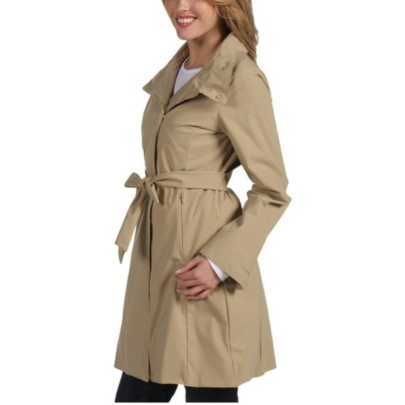 Patagonia Trench Rain Coat Size XL Jacket Larissa Waterproof Beige Tan Tie New - Picture 2 of 6